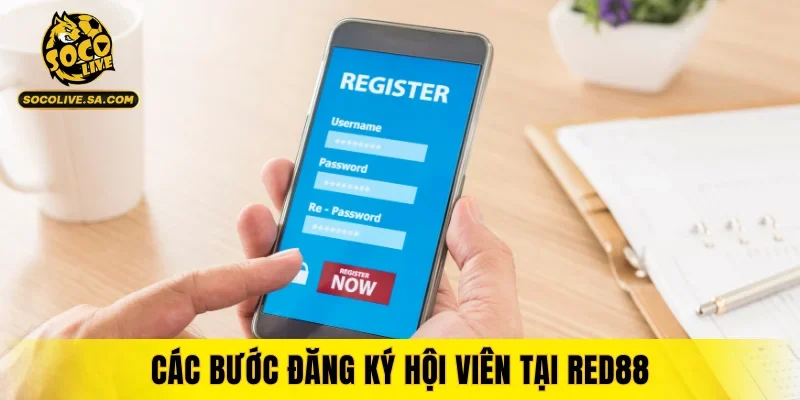 Các bước đăng ký hội viên tại RED88