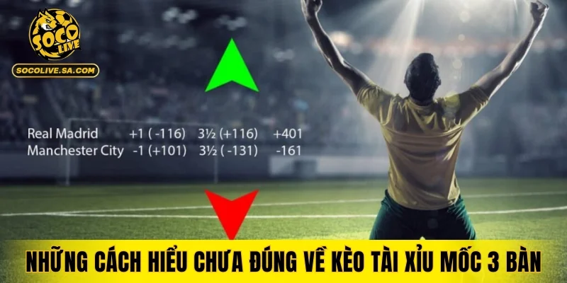 Những cách hiểu chưa đúng về kèo tài xỉu mốc 3 bàn
